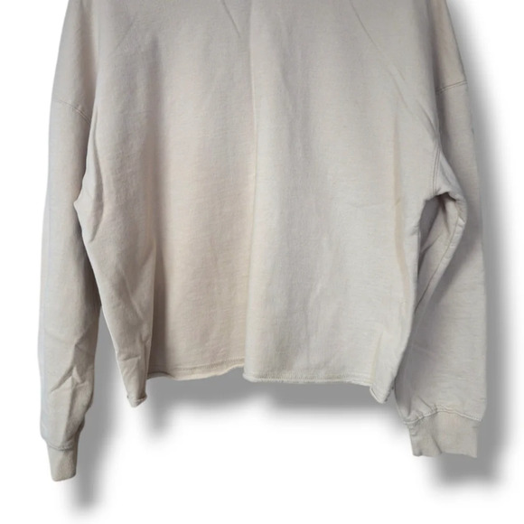 Barbie Womens Cropped Sweatshirt Long Sleeve Graphic Hairstyles Oatmeal Color - Picture 7 of 12